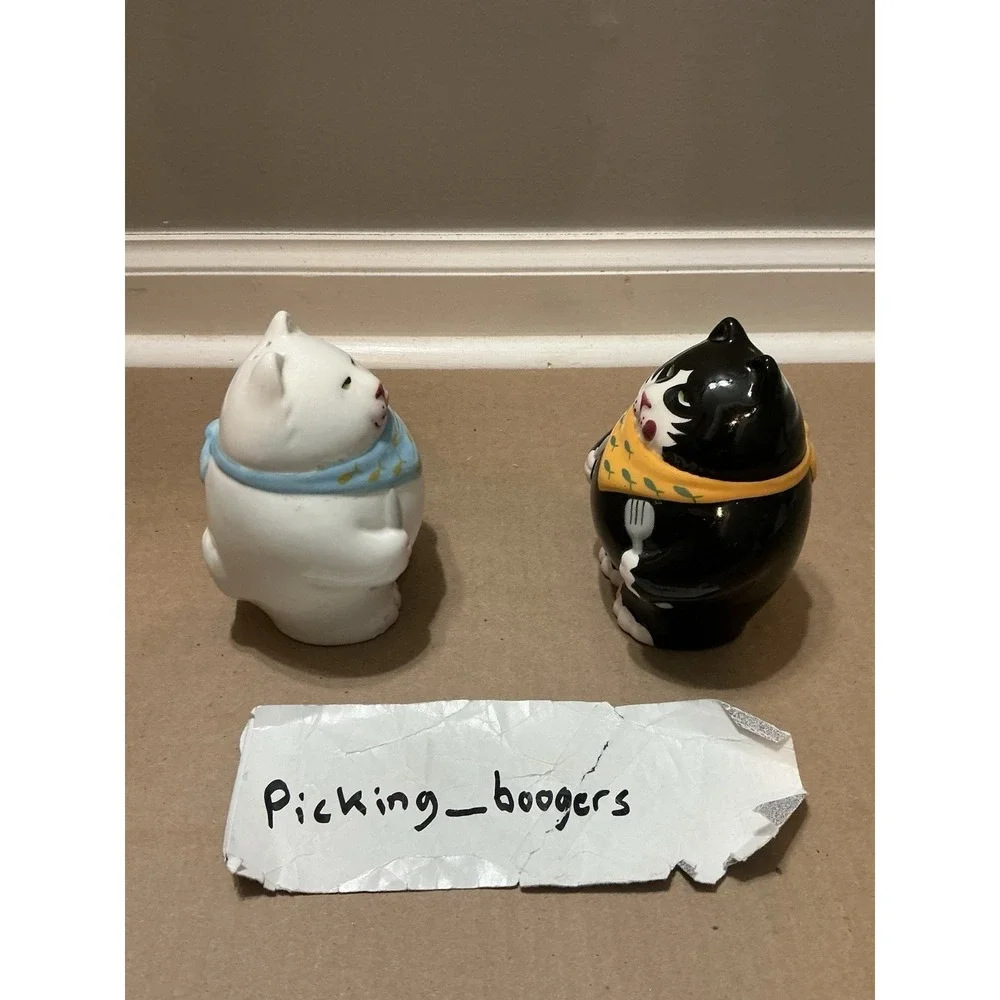 Vintage Fat Cat Salt and Pepper‎ Shakers: Clay Art San Francisco, 1992